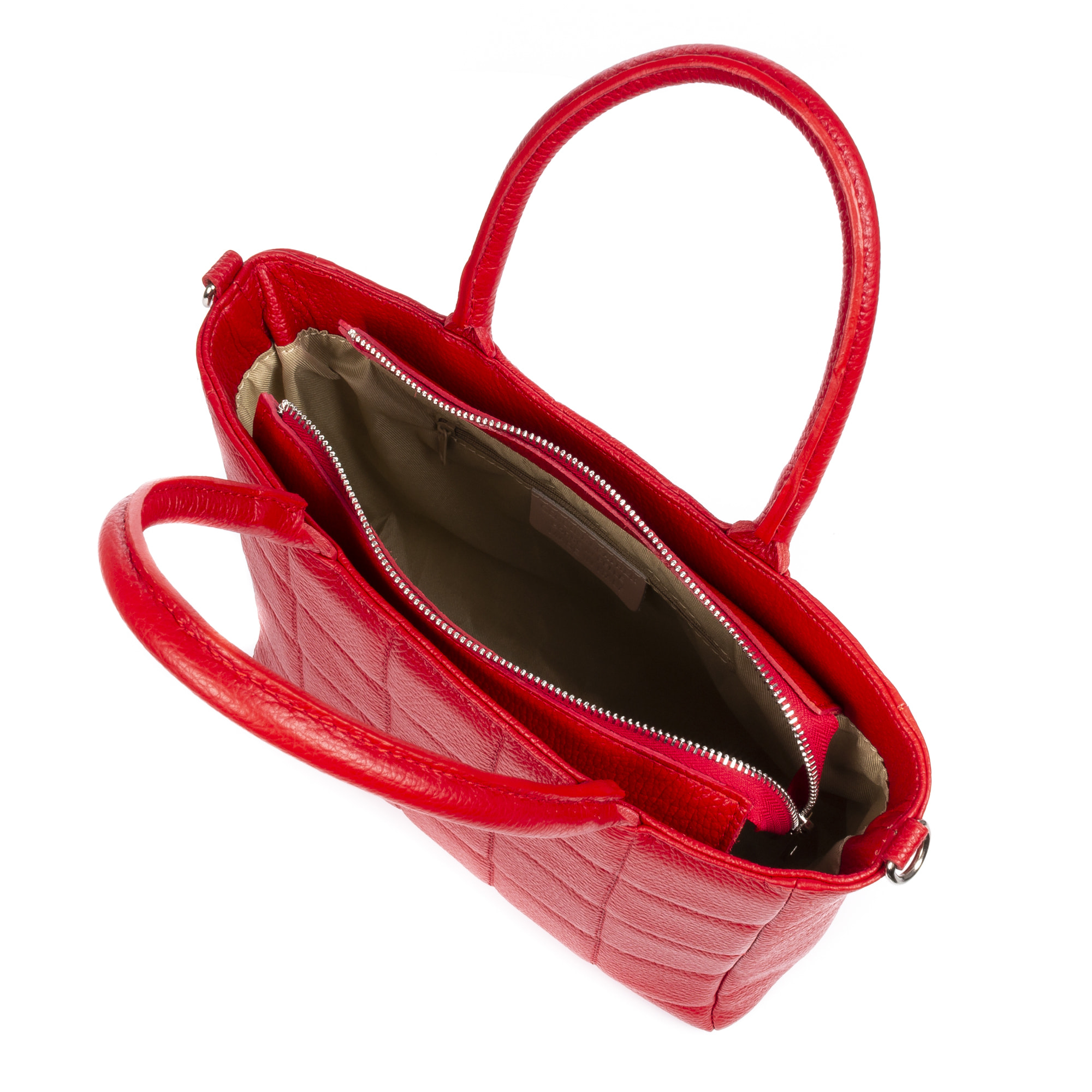 Albizzate borsa tote da donna. Pelle autentica finitura Dollaro trapuntata.