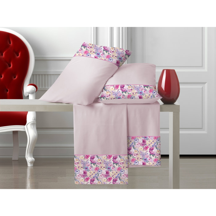 Completo letto Armonie IPERSAN Puro Cotone Dalia Rosa