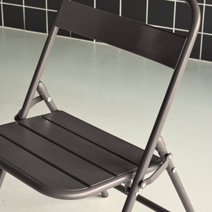 Chaise de jardin pliante acier (lot de 4) AMÉLIA