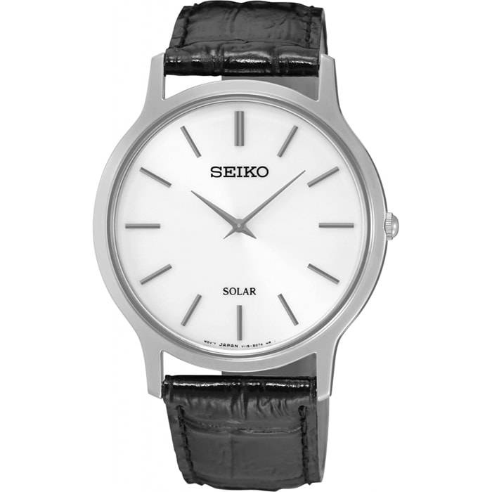 Reloj Seiko SUP873P1 Hombre Analogico Solar con Correa de Cuero