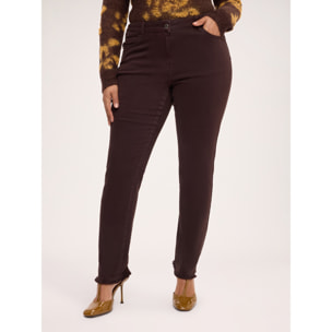 Fiorella Rubino - Pantaloni Skinny in cotone - Marrone