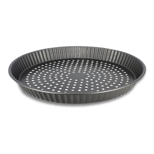 Moule à tarte perforé en acier carbone 30cm AMANDINE