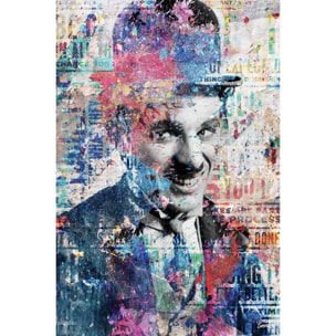 Tableau Affiche illustration graffiti chaplin Tableau alu Dibond
