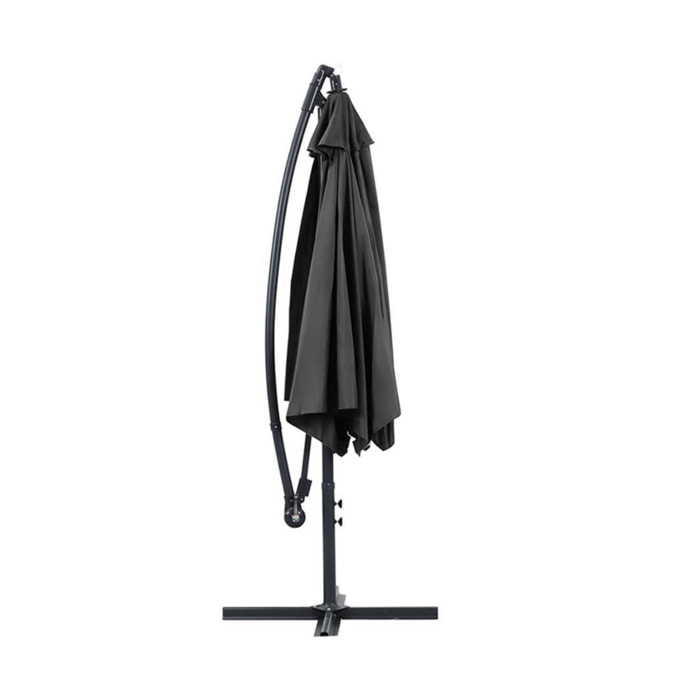 Parasol déporté "Ilios" - Noir