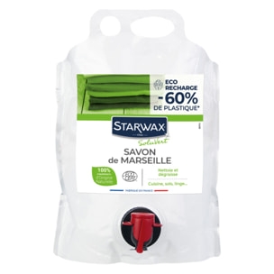 STARWAX SOLUVERT - Savon de Marseille liquide sans huile de palme Ecocert