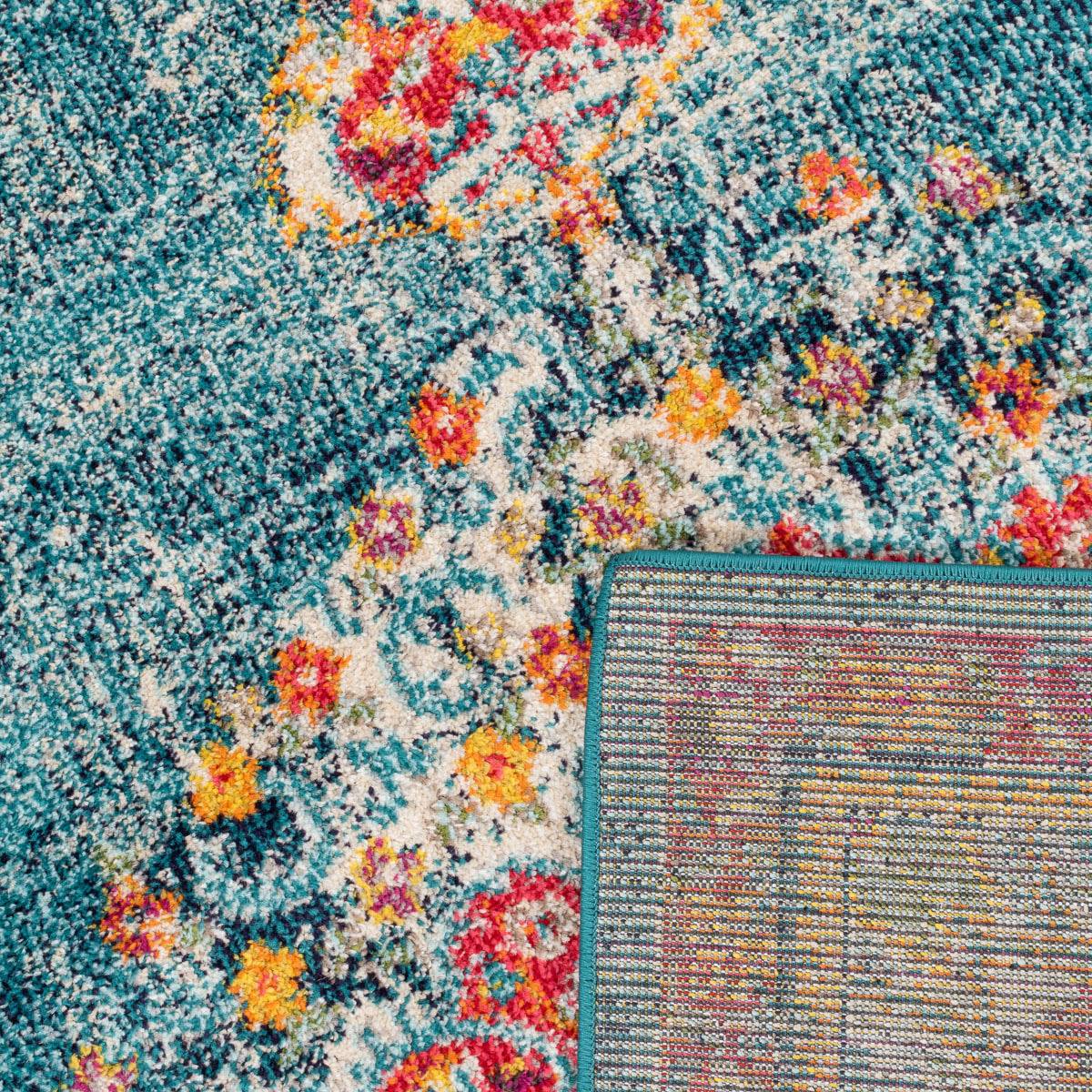 Anatolia - Tapis de salon vintage, bleu turquoise