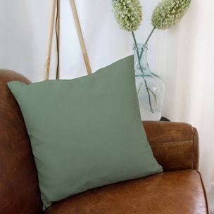 Coussin uni et déhoussable - Vert