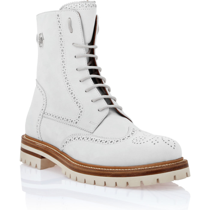 PHILIPP PLEIN Boots Mid Flat HEXAGON