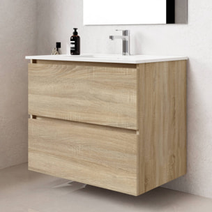 Conjunto mueble de baño SEA Alday, 80cm, Natural