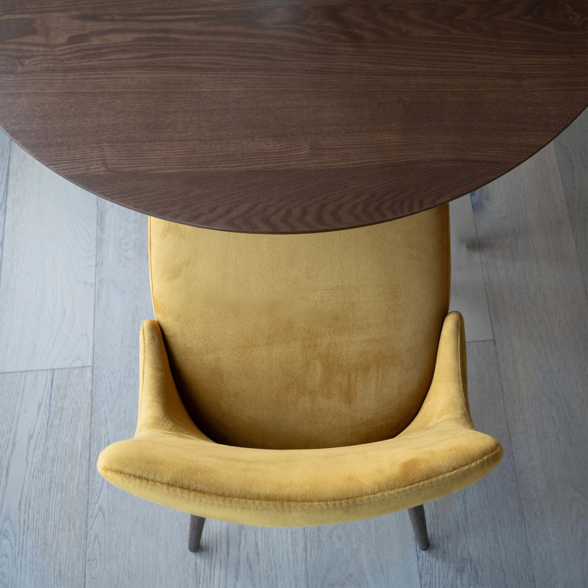 Lot de 2 chaises en velours jaune moutarde - Vinni