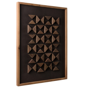SANDY - Décoration murale 62x82cm motifs géométriques Pin recyclé