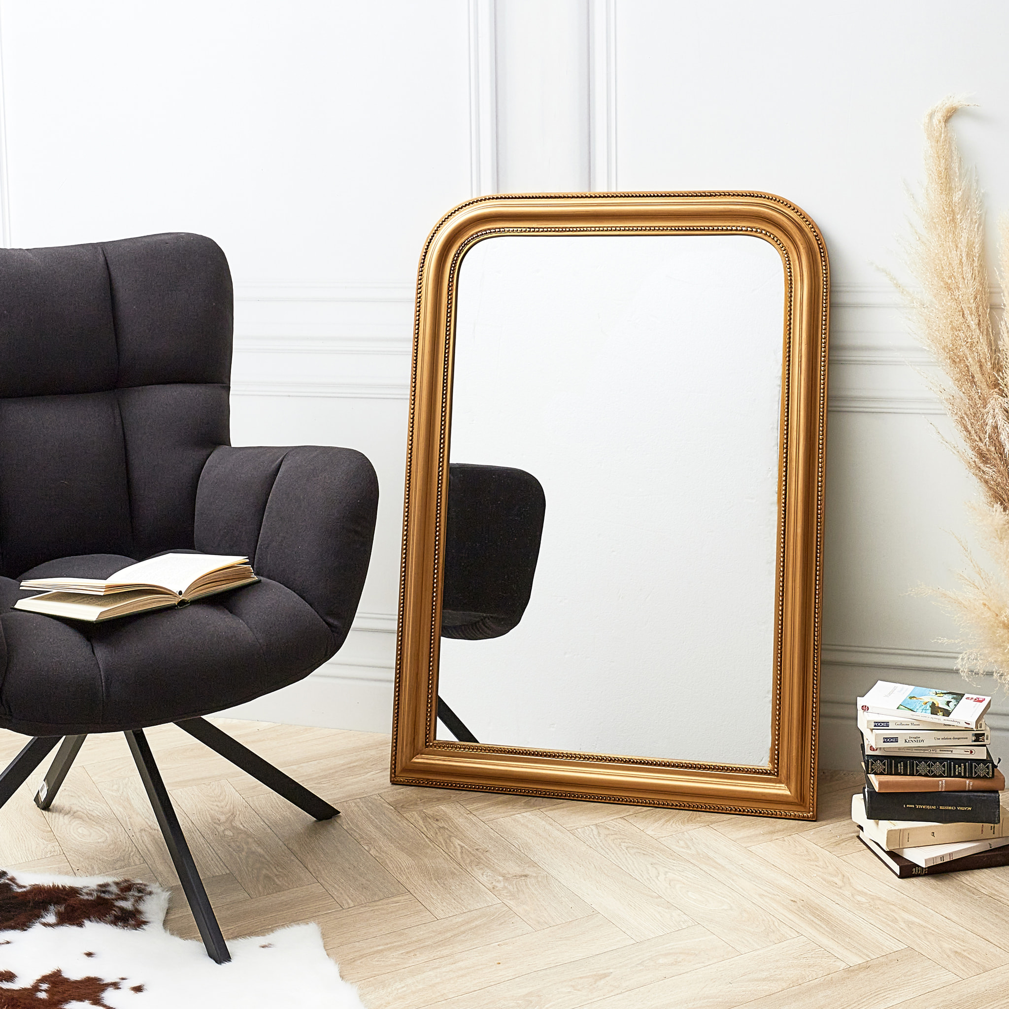 Miroir Deco Moulure Doree