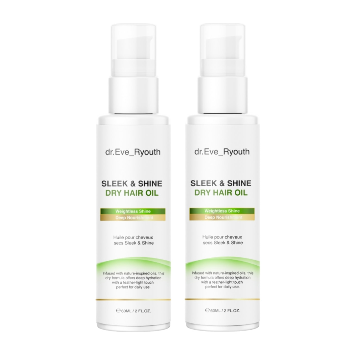 Dúo de aceite para cabello seco Sleek & Shine