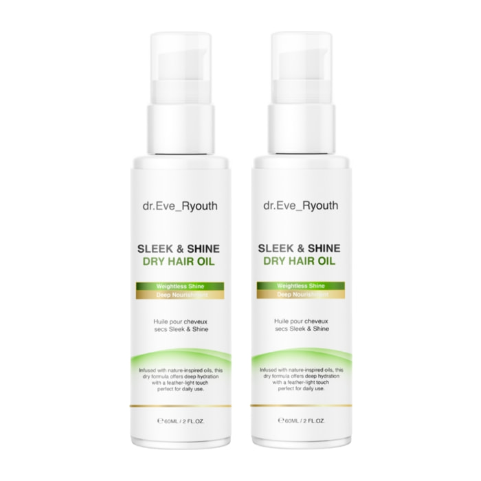 Dúo de aceite para cabello seco Sleek & Shine