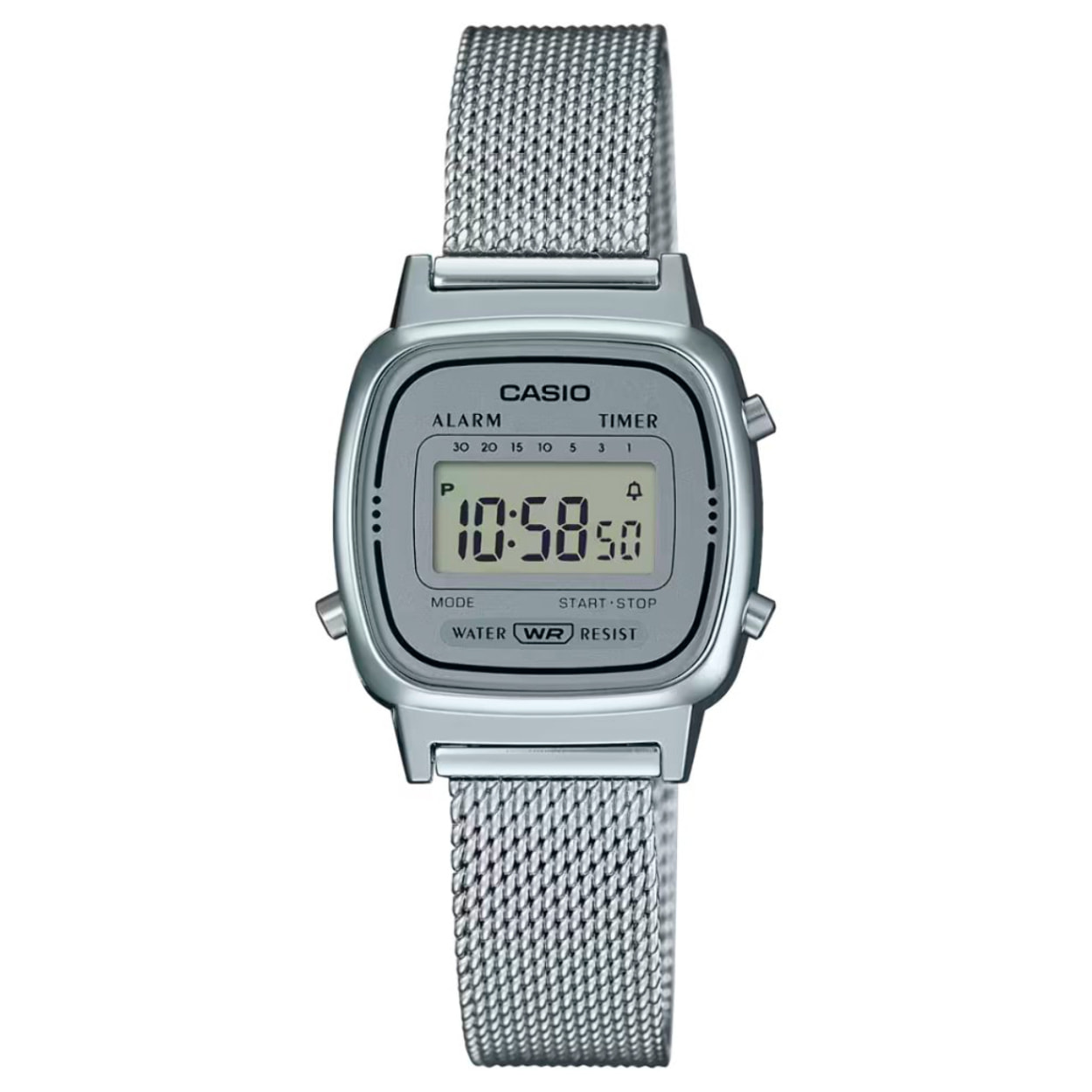 Reloj Casio LA670WEM-7DF Mujer Digital Cuarzo con Correa de Acero inoxidable