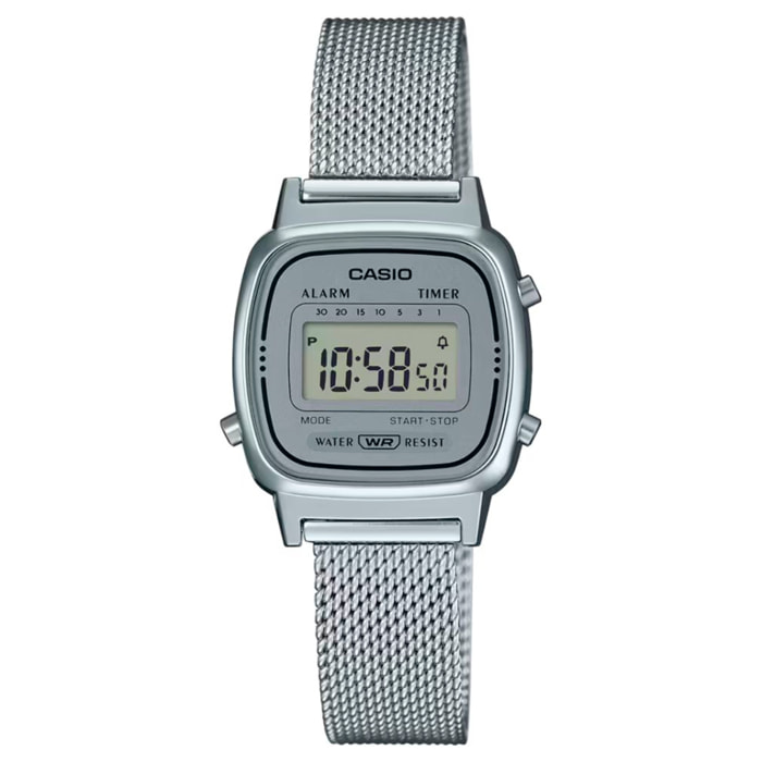 Reloj Casio LA670WEM-7DF Mujer Digital Cuarzo con Correa de Acero inoxidable