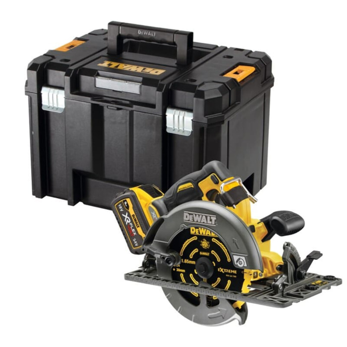 Scie circulaire 54V XR Brushless Ø190 mm (compatible rail de guidage) - DEWALT - sans batterie ni chargeur - coffret TSTAK - DCS579NT-XJ