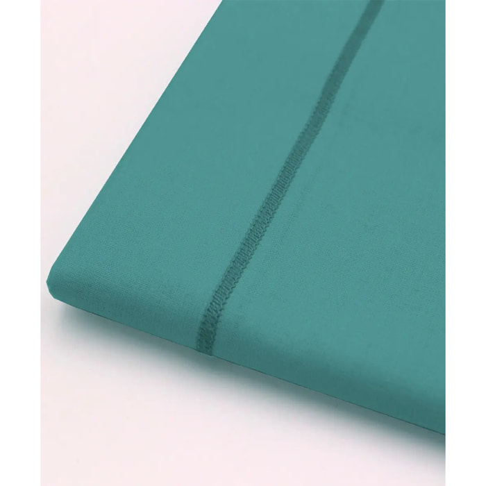 Parure CopriPiumino e Federe PERCALLE VERDE tinta unita per letto matrimoniale 100% Percalle di Cotone e Made in Italy