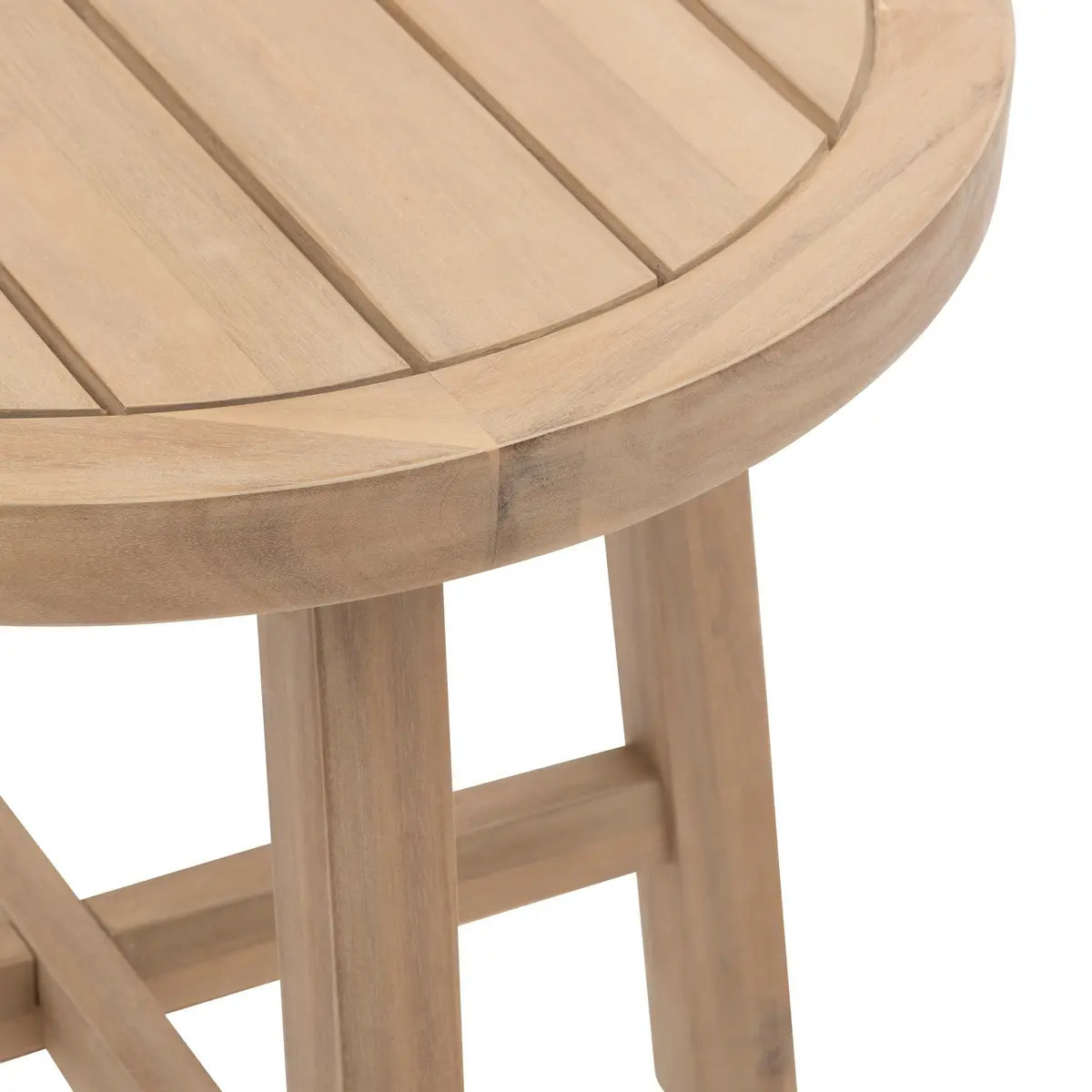 Table d appoint de jardin ronde "Papouasie" 55 x 50,8cm en acacia