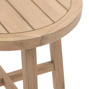 Table d appoint de jardin ronde "Papouasie" 55 x 50,8cm en acacia