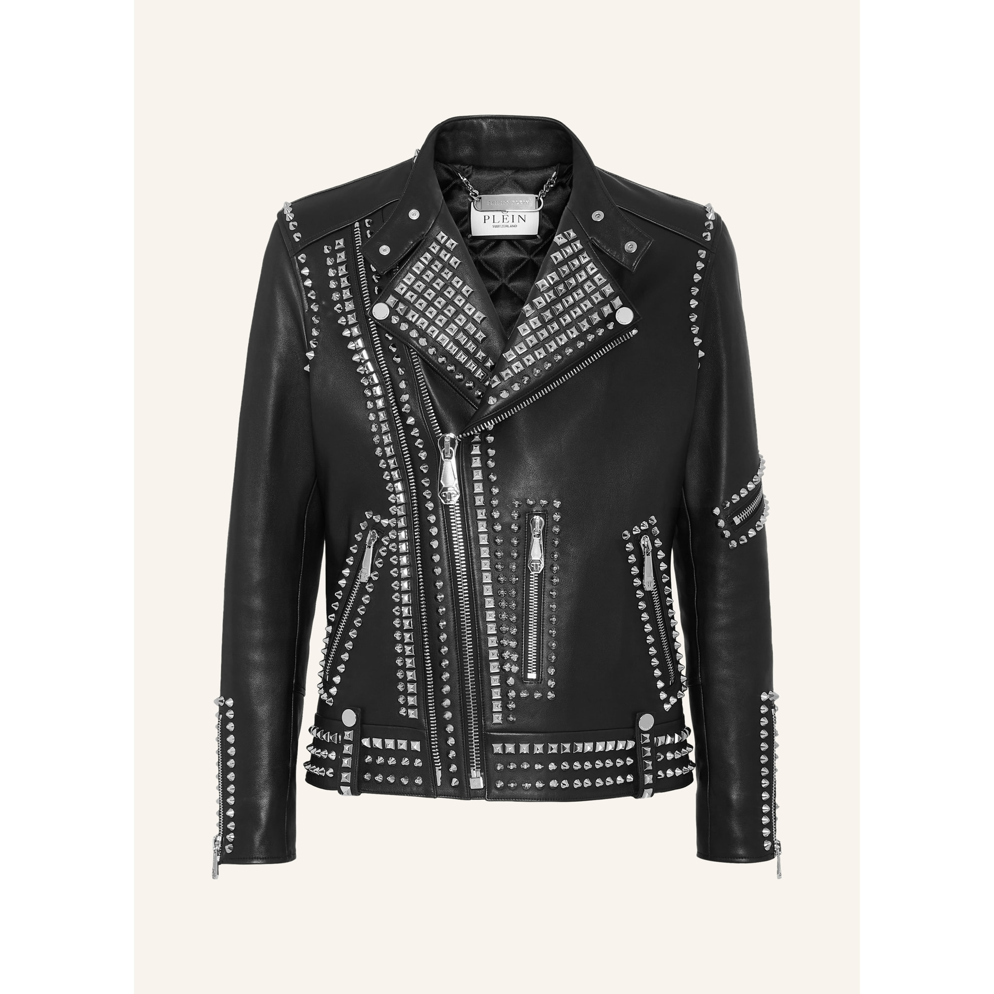 PHILIPP PLEIN Leather Biker