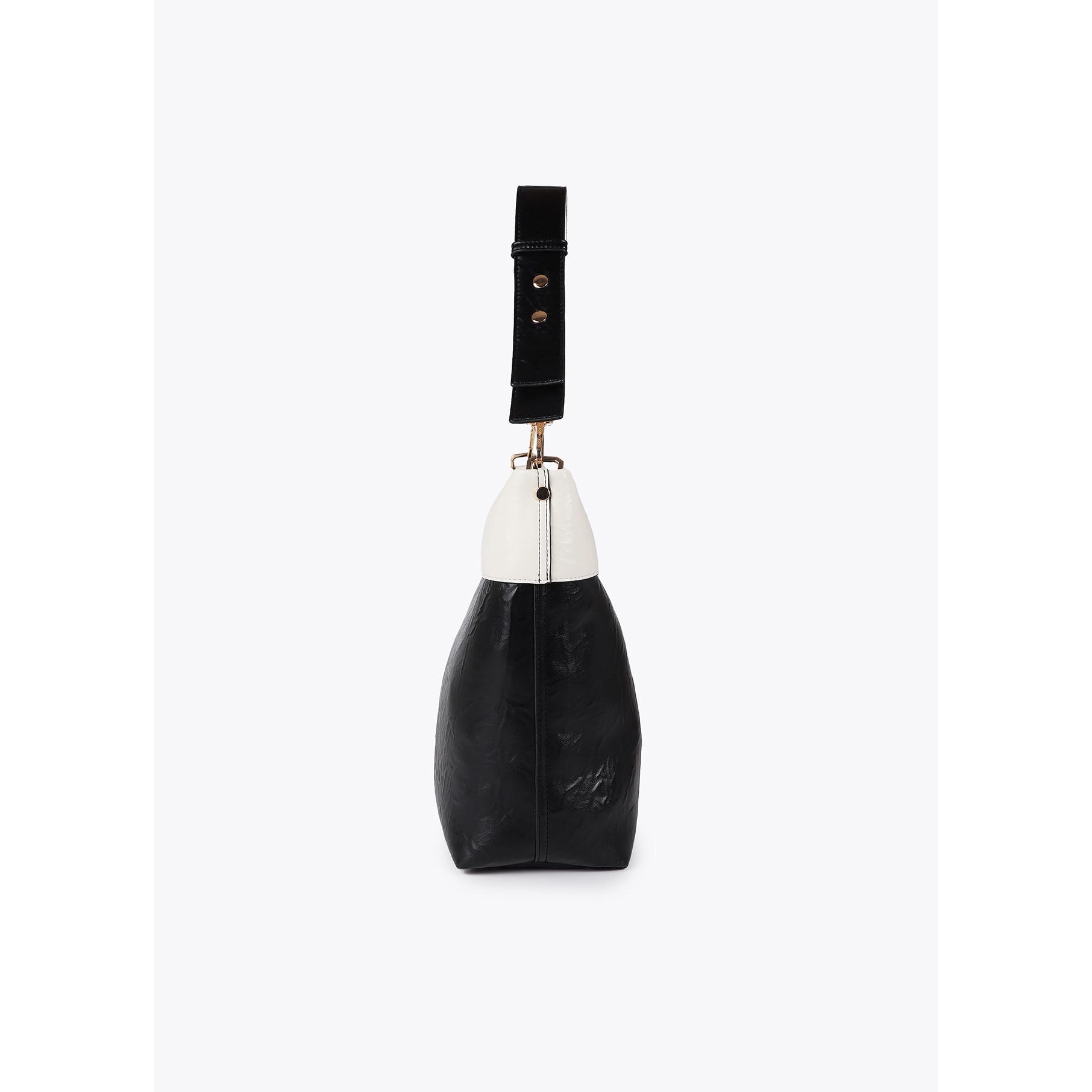Borsa Hobo Bicolor Effetto Rugoso