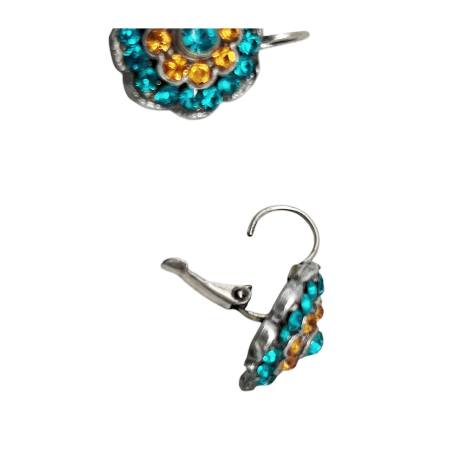 Pendientes Blue Zircon Sw plata 10µ