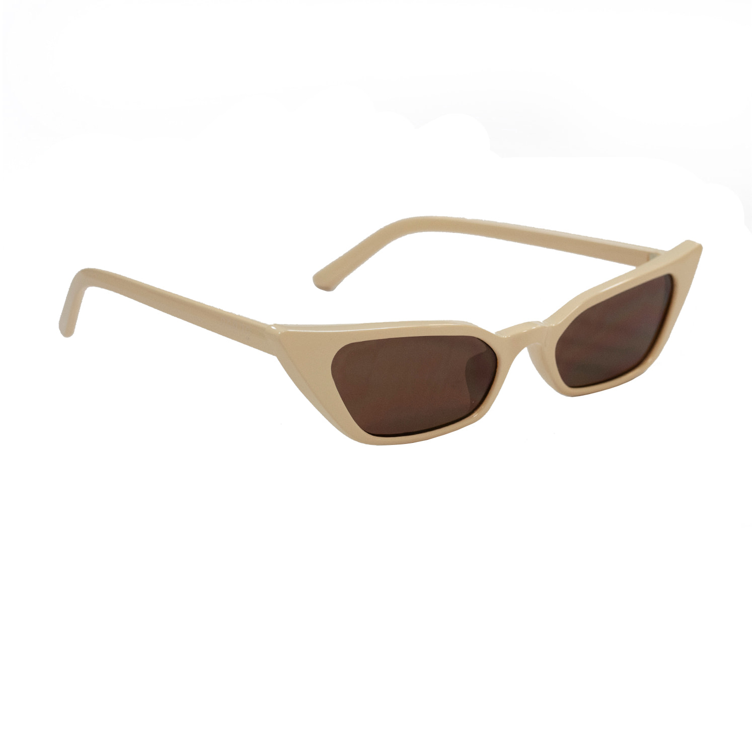 Gafas de sol OCEAN SPLIT - Beige brillante / Transparente marrón