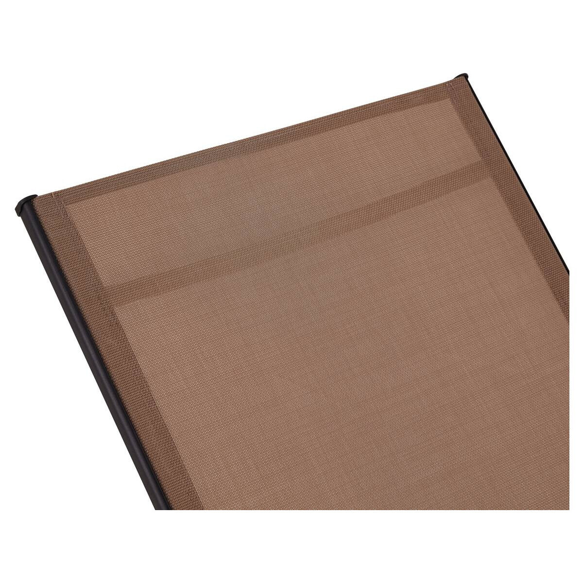 Lot de 2 Bains de soleil en métal avec accoudoirs "Farniente" - Taupe