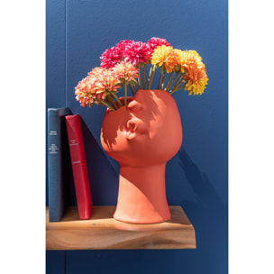 J-Line cache-pot Enya - porcelaine - teracotta - Ø 17 cm