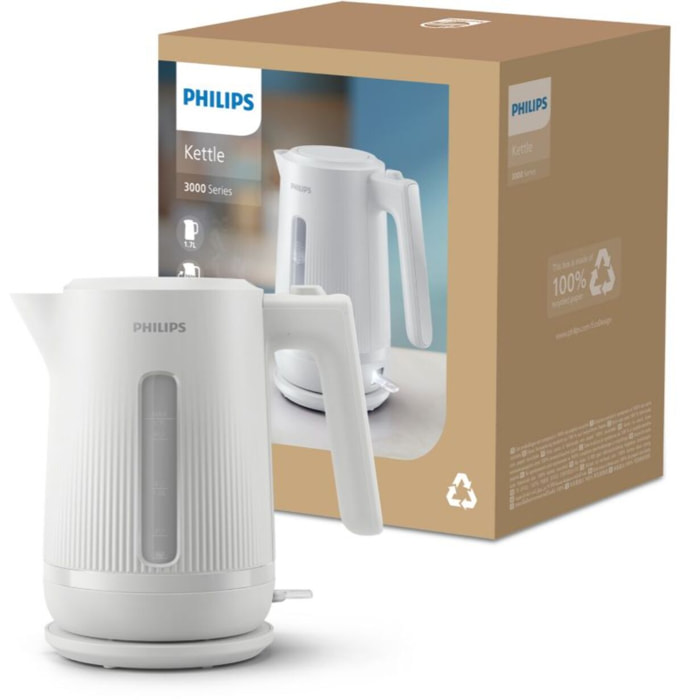 Bouilloire PHILIPS HD9411/00 Bouilloire électrique blanche Série 3000 1.7L, 2200W