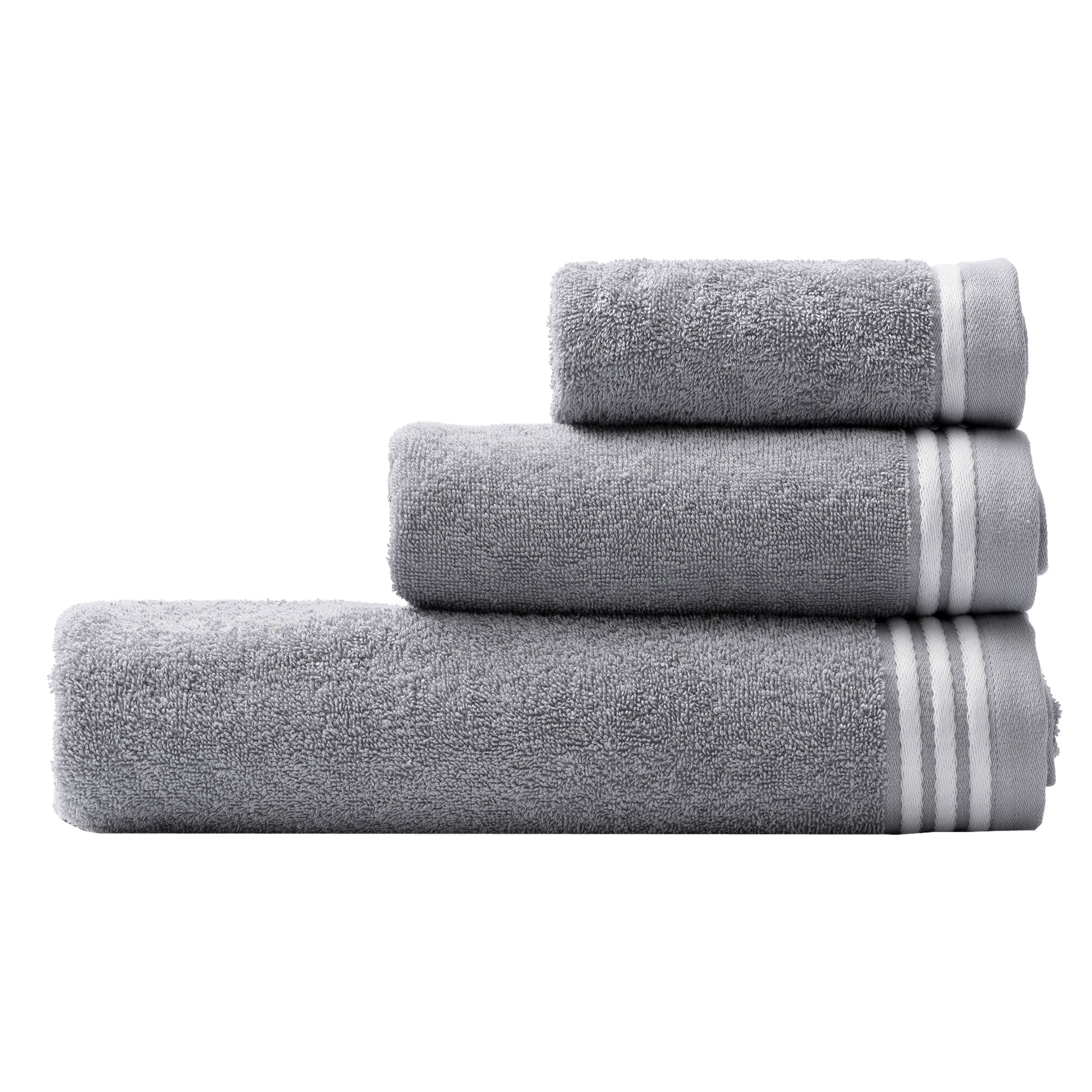 Set 3pcs toallas de baño  gris  benetton