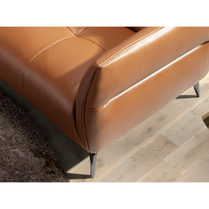 Sofá 2 plazas Angel Cerda en piel de vacuno 171x95x77cm