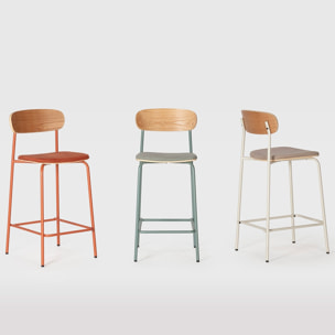 Lot de 2 tabourets de bar en tissu - SVALA
