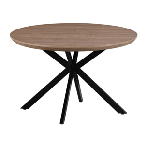 Tavolo da pranzo tondo 120 cm con top rovere - Gabry