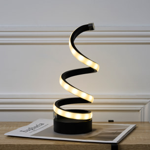 Lampe - HOME DECO FACTORY - LED - Spirale - Noir