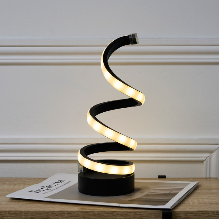 Lampe - HOME DECO FACTORY - LED - Spirale - Noir
