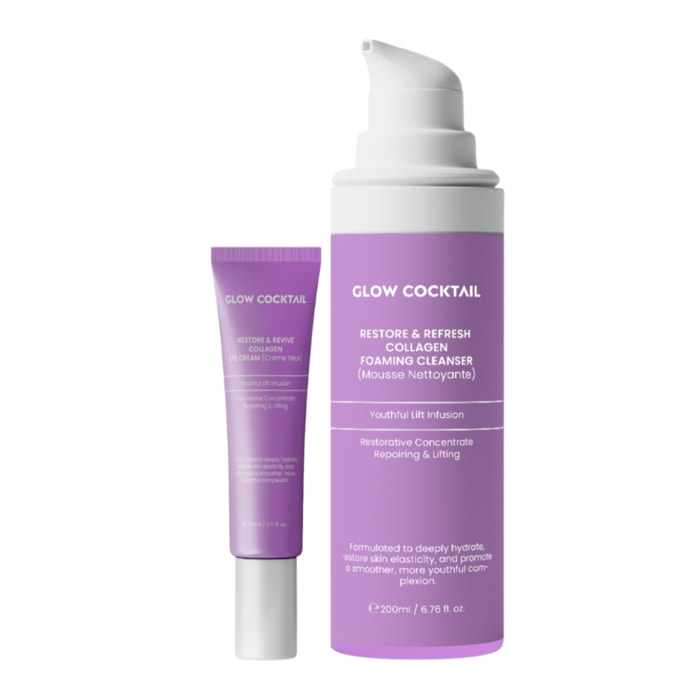 Limpiador restaurador y refrescante + Crema revitalizante para el contorno de ojos