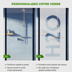 Film Fenêtre Anti Regard Occultant - H2O - Stickers Autocollant Brise-Vue pour Vitre & Porte de Douche