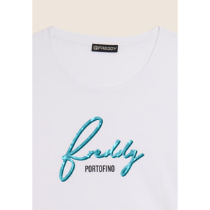 T-shirt con logo Freddy floreale