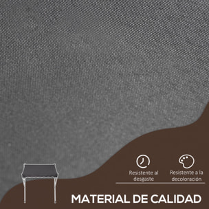 Toldo Balcón Altura Ajustable De Aluminio 2x1.5m Gris