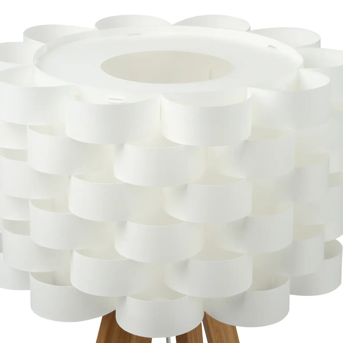 Lampadaire "Moki" - bambou et blanc H150 cm