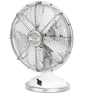 Ventilador En Metal, 3 Velocidades, 4 Aspas, Diseño Retro.