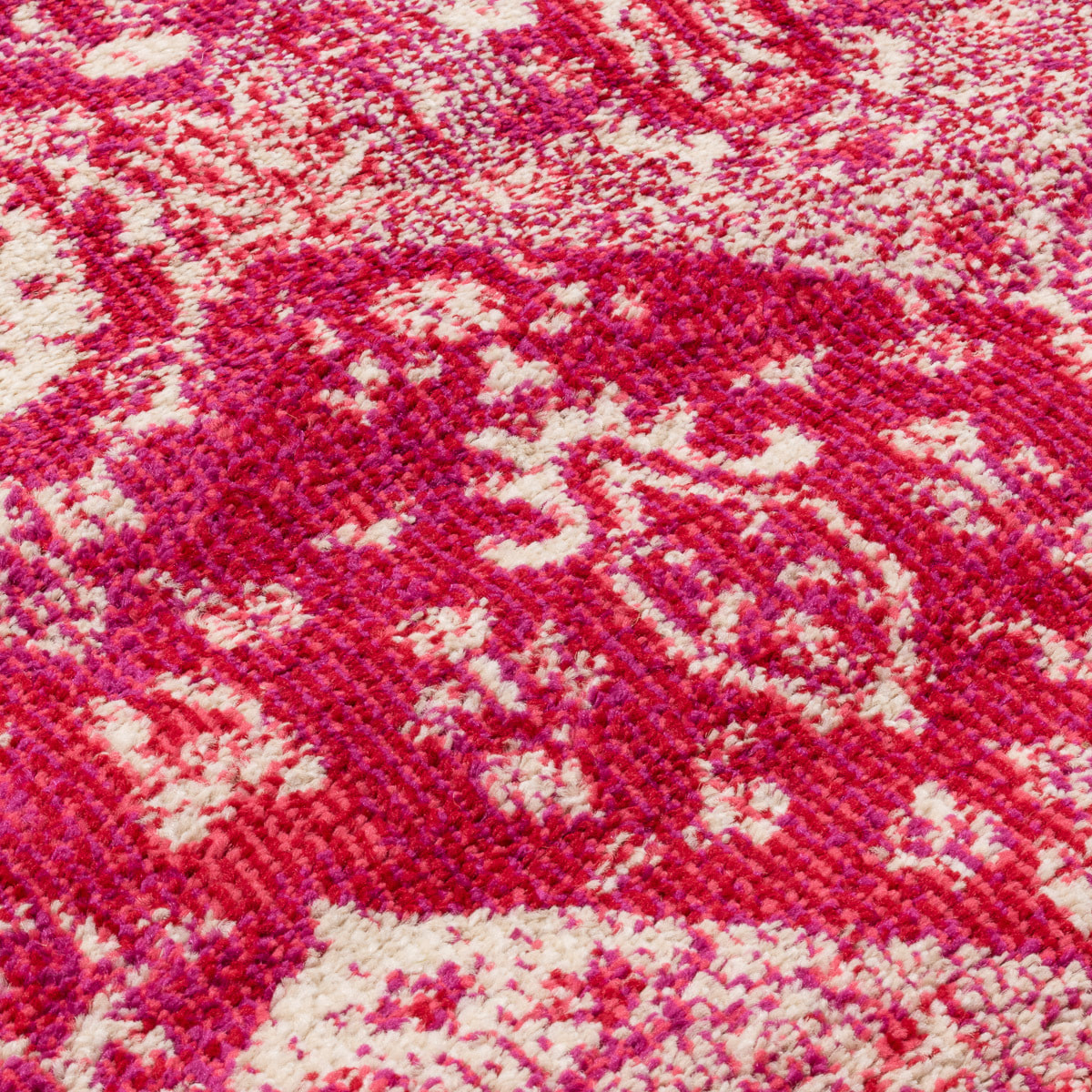 Anatolia - Tapis de salon vintage, rose framboise