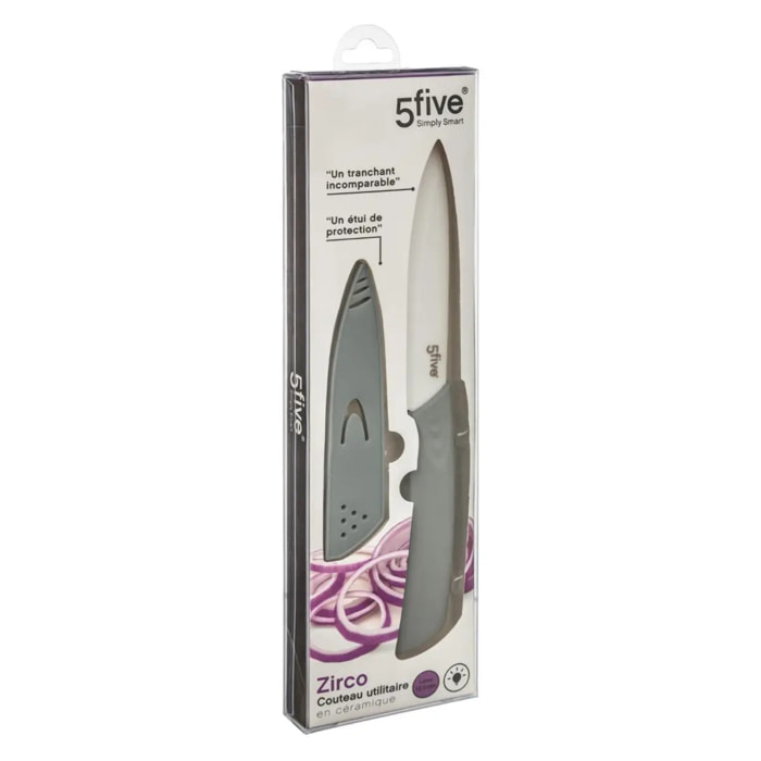 Couteau utilitaire céramique "Zirco" lame 12,5cm