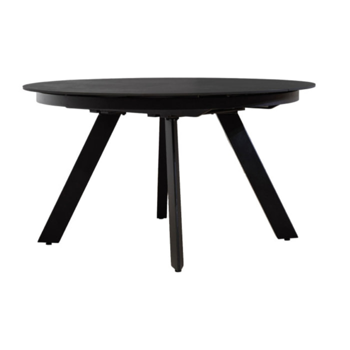 Table ronde en céramique extensible 190x140cm gris - PATRA