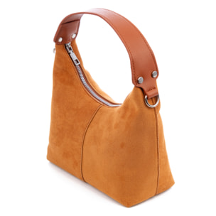 Atina bolso bandolera de piel auténtica gamuza.