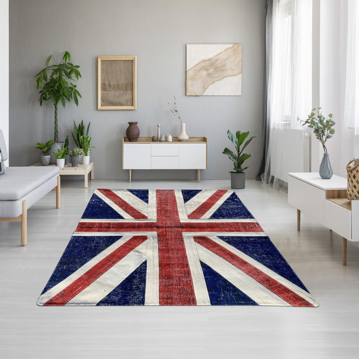 Authentique tapis Noué main en Turquie motif Union Flag