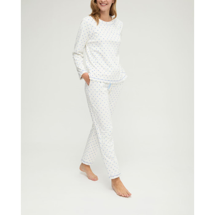 Pijama mujer de corazones micropolar