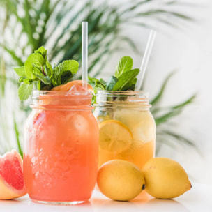 Lot de 8 pailles transparentes et réemployables en plastique 20 cm Fackelmann Bar Concept